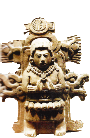 Preot mayas din piatra sculptat