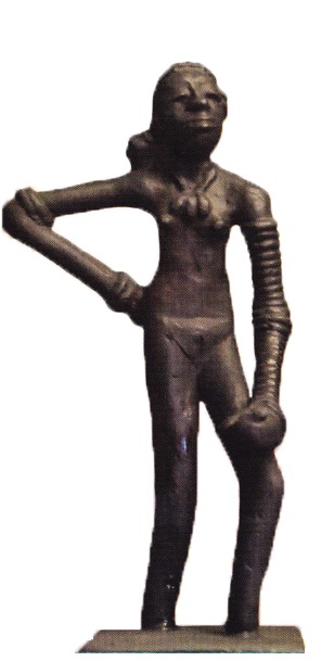 Statueta unei dansatoare gasita in Mohenjo-Daro