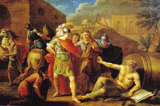 Alexandru cel Mare in fata lui Diogene. I. Tupylev (1787)