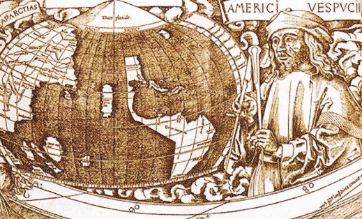 Amerigo Vespucci pe harta lumii