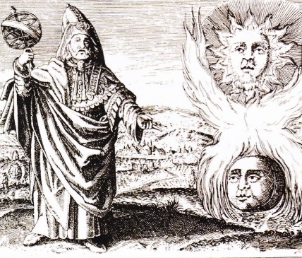 Hermes Trimegistul - gravura de Daniel Stolzius von Stolzenberg