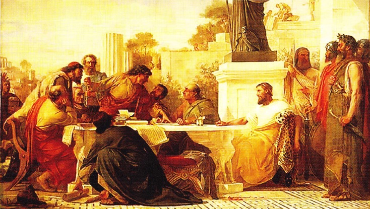 Iulian, la o intalnire a idolatrilor. (E. Armitage, 1875)