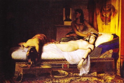 tablou cu moartea Cleopatrei de Jean Andre Ricksen
