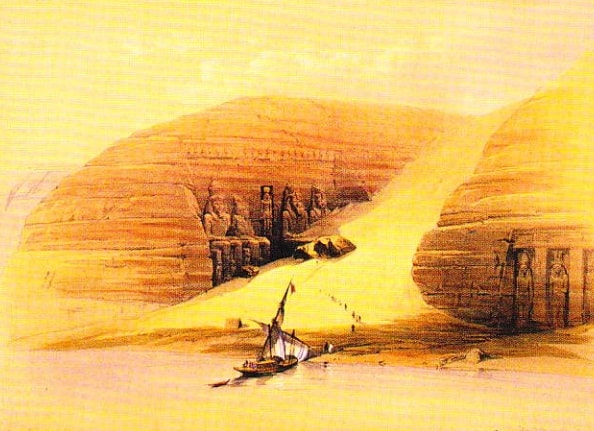 Abu Simbel - Pictura de David Roberts (1838)