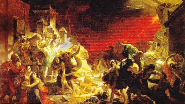 Ultima zi a Pompeiului. (pictura de K. Briulov), 1833