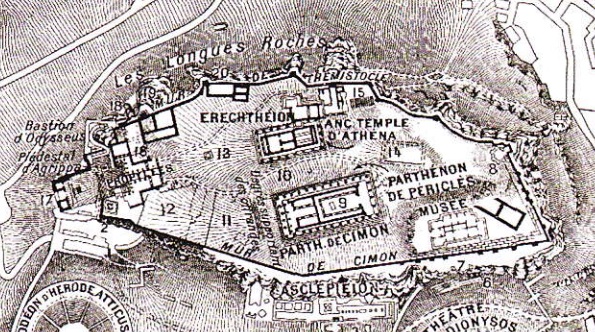 Planul acropolei din Atena