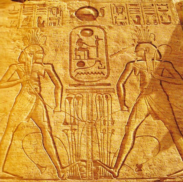 Relief in fata templului Abu Simbel
