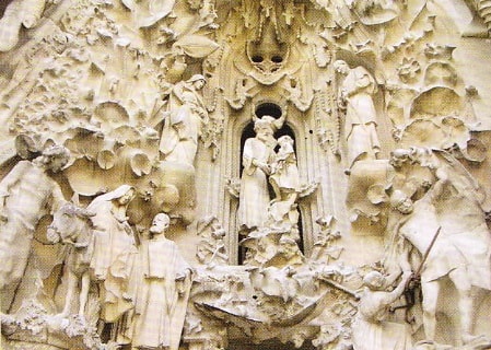 Sagrada Familia. Basorelief pe faţadă. Spania