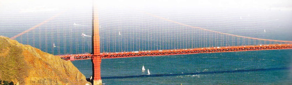 Podul Golden Gate vazut din elicopter