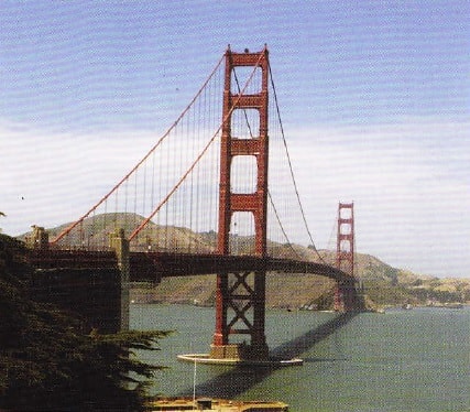 Podul Golden Gate vazut de la distanta