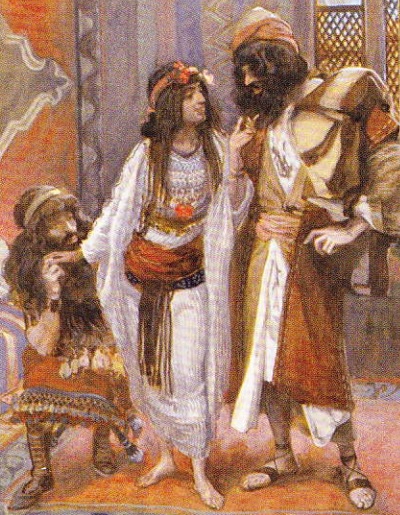 Rahab si spionii evrei, in Ierihon (J.J.J. Tissot)