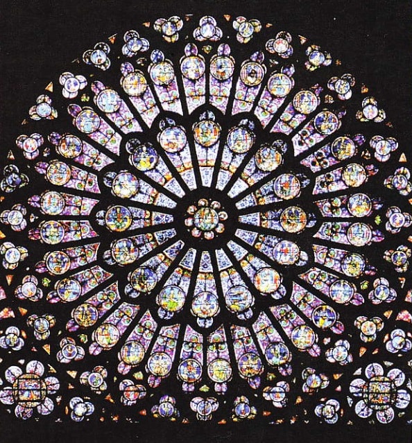 Rosa - cel mai celebru vitraliu din catedrala Notre-Dame