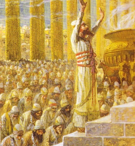 Solomon inclina templul din Ierusalim. (pictura de James Jacques Joseph Tissot (1896-1902))